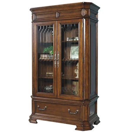 Closed Bookshelf with 2 Glass Doors and 1 Base Drawer